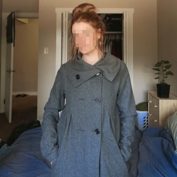 Grey Roxy Peacoat - Picture 1 of 5